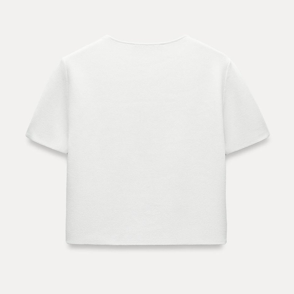 Zara Basic Knit Crop Top - Picture 5 of 8